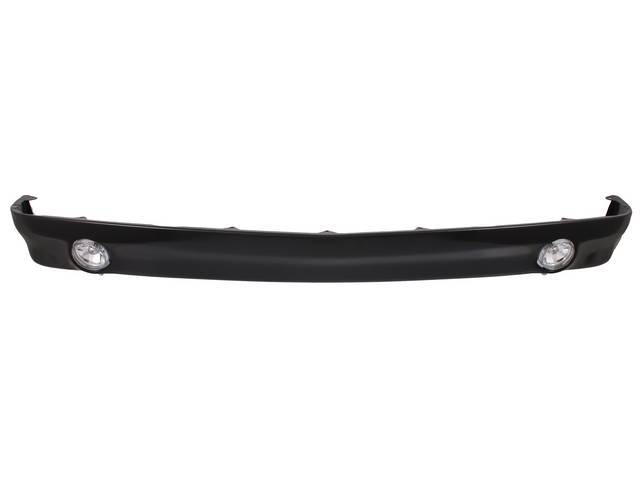 Front Valance Panel, w/ fog lights, black, custom
