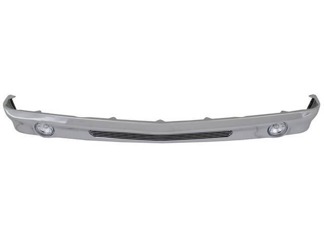 Front Valance Panel, w/ fog lights and insert, chrome, custom