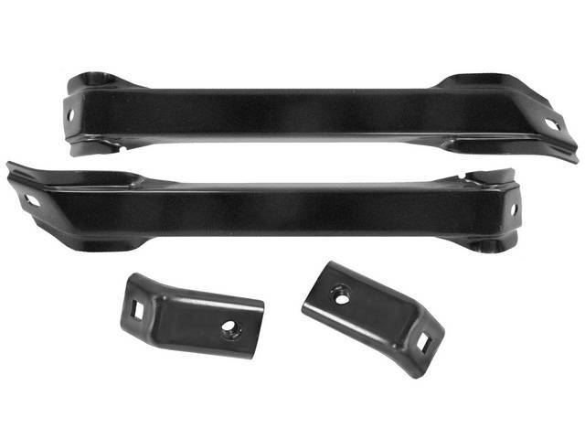 Front Bumper Bracket Set, 4-piece bracket set w/ frame hardware, reproduction