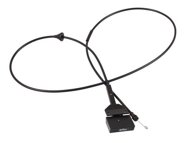 Hood Release Cable Assembly, Incl Cable and Interior Release Handle, reproduction