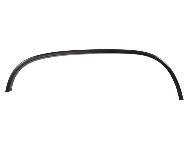 Wheelhouse Molding, Front Opening (half), LH, aluminum in black finish, incl mounting screws, reproduction