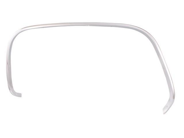 MOLDING, Wheelhouse, Front Opening (full), LH, polished aluminum, incl mounting screws, repro