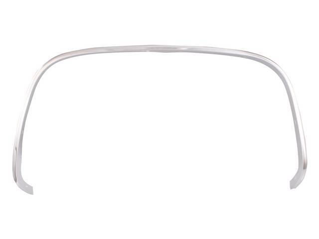 MOLDING, Wheelhouse, Front Opening (full), RH, polished aluminum, incl mounting screws, repro