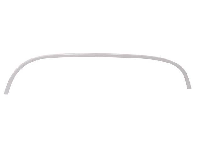 MOLDING, Wheelhouse, Front Opening (half), RH, polished aluminum, incl mounting screws, repro