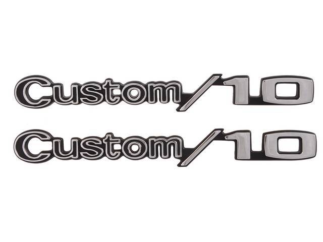 Fender Emblem Set, *Custom/10*, incl fasteners, GM Licensed Reproduction