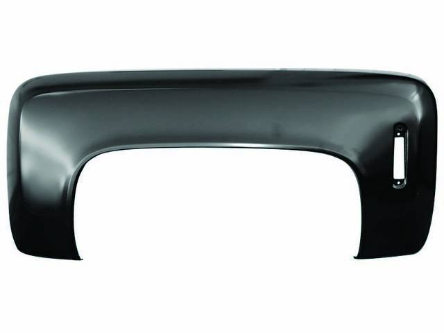 Rear Fender, LH, w/ marker light hole cutout, reproduction