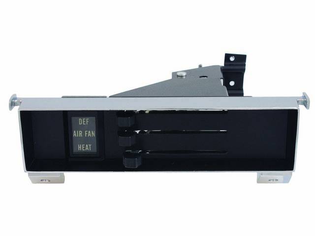 Heater Control Assembly, w/ Black Face, w/o A/C, reproduction