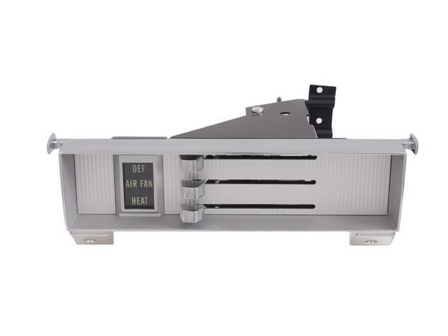 Heater Control Assembly, w/ Chrome Face, w/o A/C, reproduction