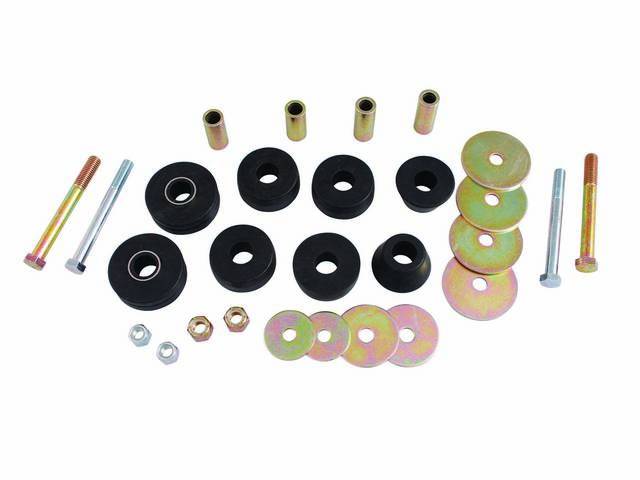 Cab to Frame Mounting Kit, incl hardware and bushings for cab, reproduction