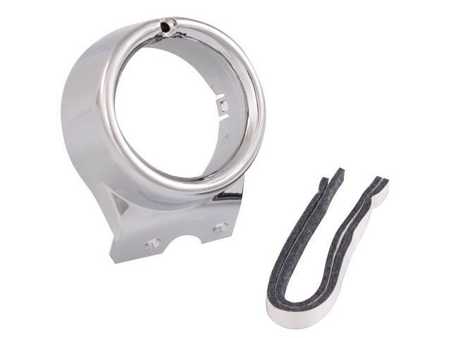 A/C Vent Ball Housing, LH, chrome finish, reproduction