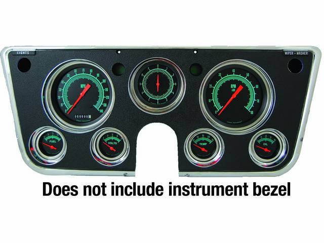 Classic Instruments Gauge Kit, G-Stock Series (gauge has orange pointer w/ green markings on a dark gray face)