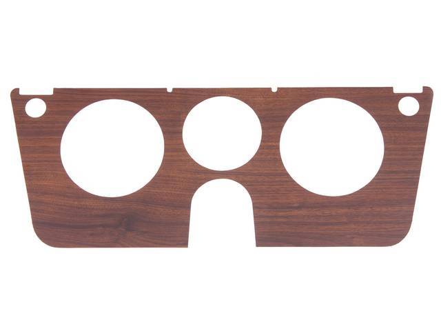 Dash / Instrument Bezel Woodgrain Applique, w/o gauges or manual choke, reproduction