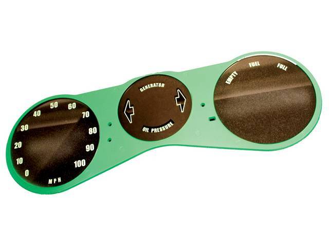 Instrument Cluster Lens, w/ Warning Lights, reproduction