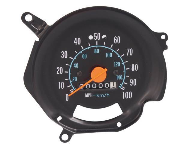 Speedometer Gauge, 0-100 MPH, reproduction