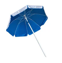KEMP USA Wind Warrior Lifeguard Umbrella – Plastic – Blue/Silver – 12-003-S-PB