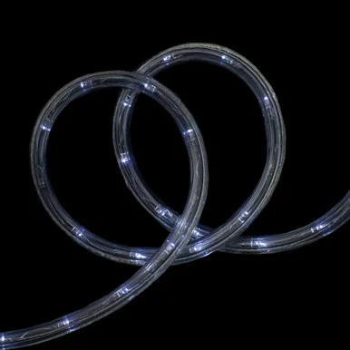 LED White Twinkle Christmas Rope Lights – 18 ft Clear wire