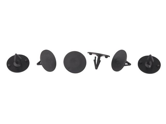 Mounting Kit, Front Fender Sound Absorber, Incl (6) Correct Mounting Pins, Designed To Mount Rh And Lh Side, Repro