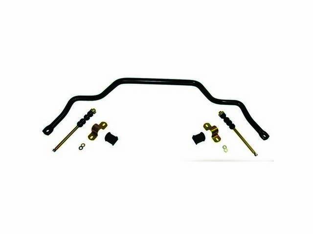Sway Bar Kit, Front, 1 1/8 Inch, Black, Incl Urethane Bushings & Hardware