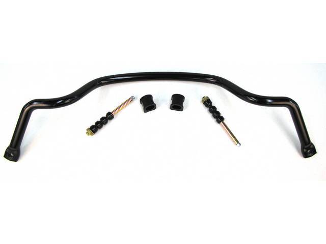 Sway Bar Kit, Front, 1 3/8 Inch, Black, Incl Urethane Bushings & Hardware