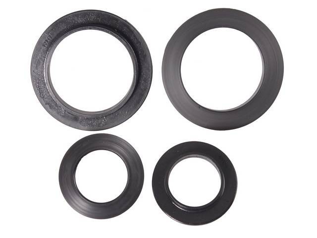 Insulators, Rear Coil Spring, Prothane, Black, Incl Uppers And Lowers