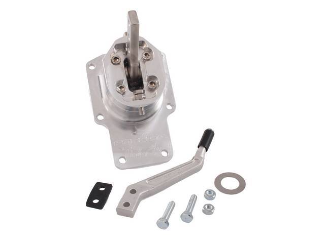 Handle And Housing, Shifter, Steeda Tri-Ax, 6061 T-6 Billet Aluminum, Incl Shifter Handle And Bottom Base, All Necessary Hardware Is Included, Two Position Adjustable Height Handle