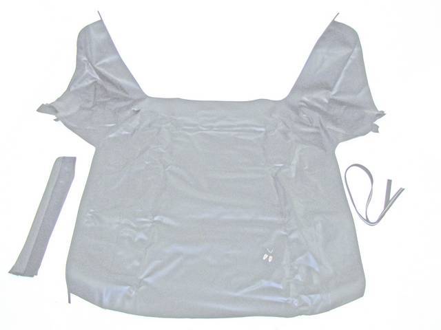 Convertible Top Only, E-Z On Auto, Oxford White, 25 1/4 Inch Bow Height, Does Not Incl Rear Glass, 5 Year Manufacture Warranty, Repro