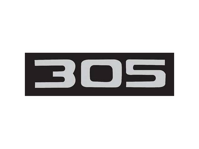 Decal, Hood Scoop, *302*, White Lettering, Repro