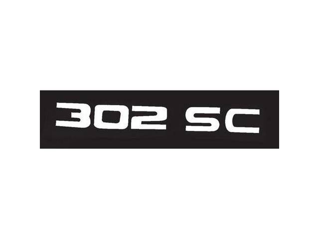 Decal, Hood Scoop, *302 Sc*, White Lettering, Repro