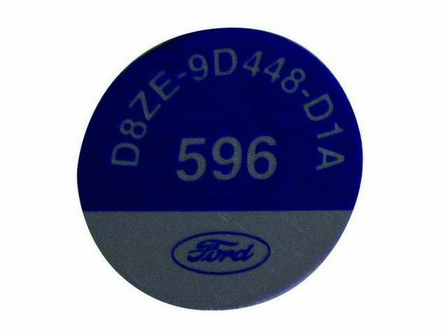 Decal, Egr Valve, W/ Id Code *D8ze-9d448-D1a*, Repro