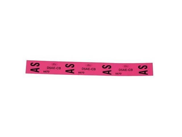 Decal, By-Pass Hose, W/ Id Code *D5ae-6670-Cb*