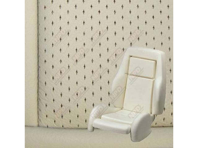 Upholstery And Seat Foam Set, Sport Seat Conversion, Leather, Oxford White, W/ Knee Bolster, W/ Interior Trim Id Code *Gw*, *Gn*, *Gq*, Incl Headrest Covers