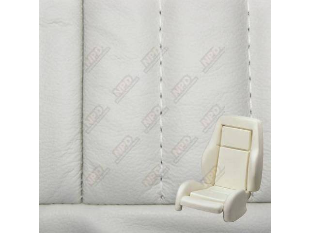 Upholstery And Seat Foam Set, Sport Seat Conversion, Leather, Oxford White, W/ Knee Bolster, W/ Interior Trim Id Code *Gu*, *Gn*, *Gq*, Incl Headrest Covers