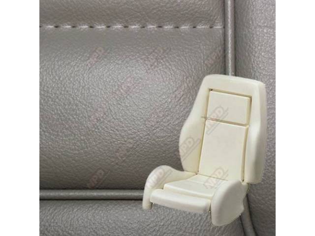 Upholstery And Seat Foam Set, Sport Seat Conversion, Vinyl,Medium Smoke Gray, W/ Knee Bolster, Incl Headrest Covers