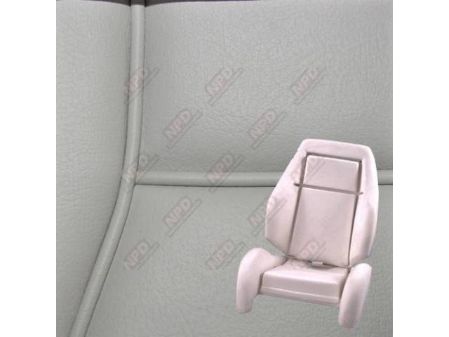 Upholstery And Seat Foam Set, Sport Seat Conversion, Vinyl, White, W/ Knee Bolster, W/ Interior Trim Id Code *Cl*, *Cn*, *Cw*, Incl Headrest Covers