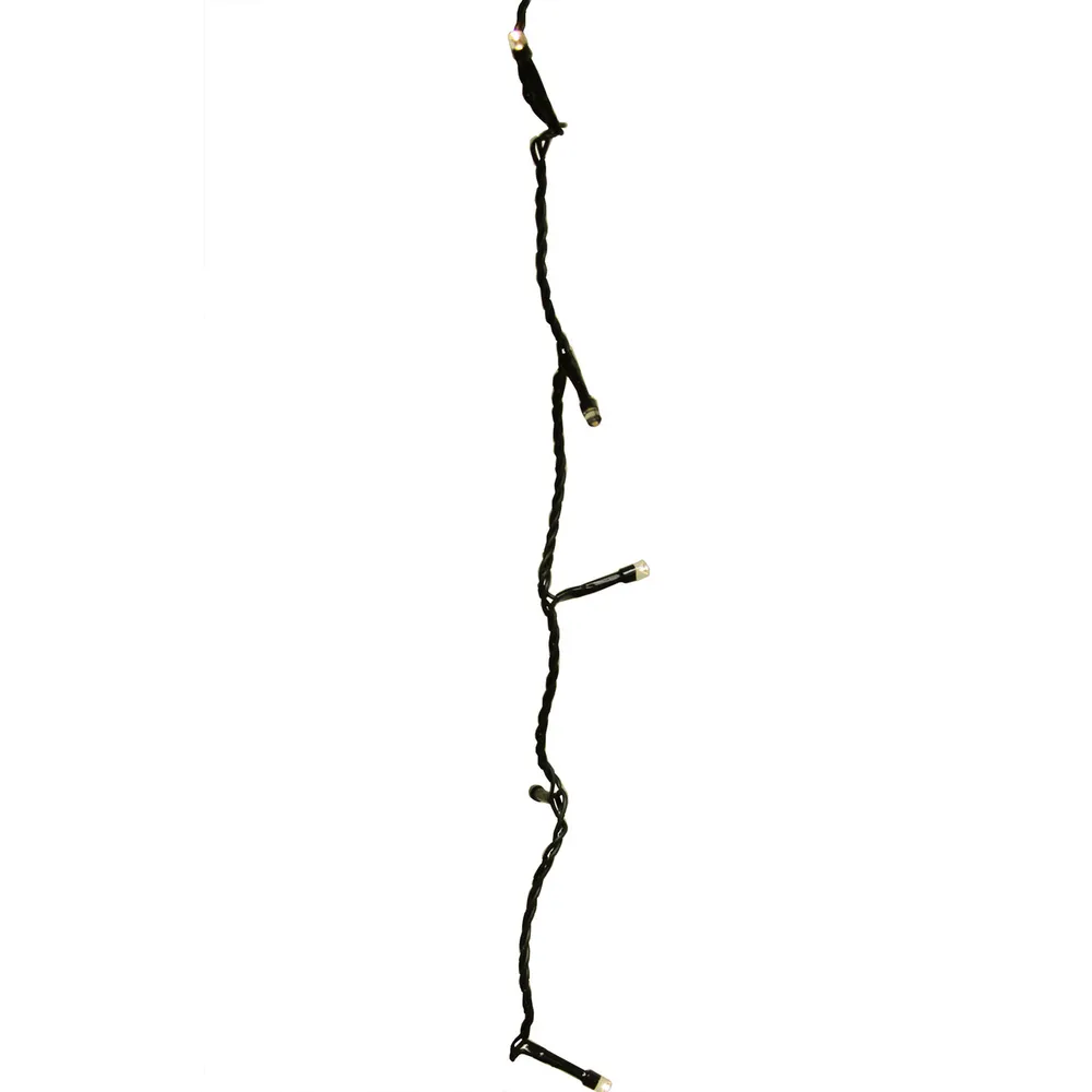 368 Warm White LED Battery Operated 8-Function Christmas Lights – 90 ft Black Wire