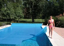 Midwest Canvas – Solar Pool cover 24 x 44 -Five year warranty, 10 mil Blue cover