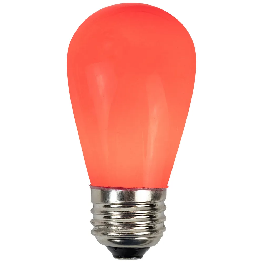 Pack of 25 Opaque Red LED S14 Christmas Replacement Bulbs