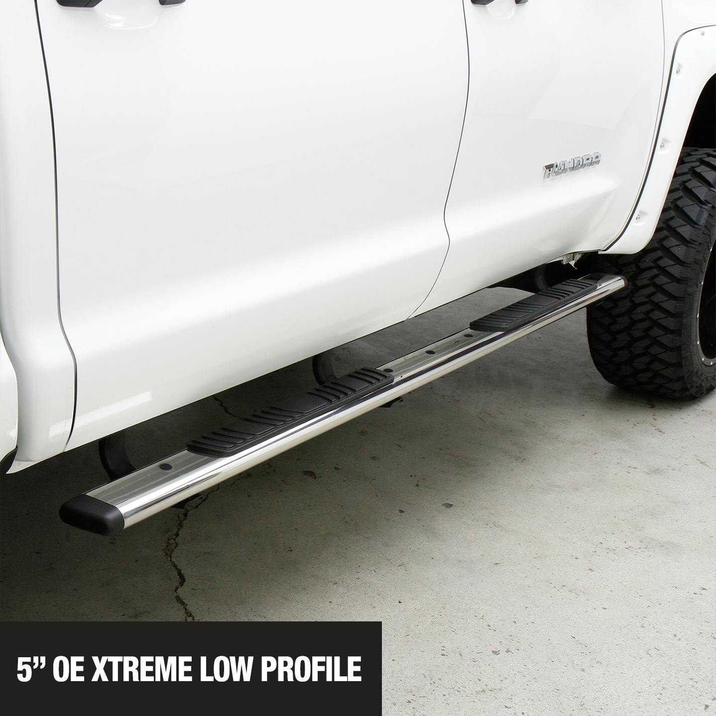 Go Rhino 685415580PS 5" OE Xtreme Low Profile Side Steps with Mounting Brackets Kit