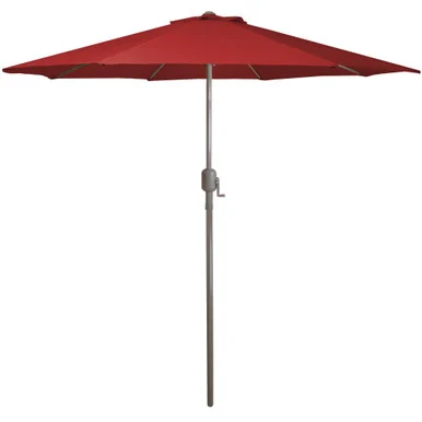 Outdoor Patio Market Umbrella with Hand Crank – 8.5′ – Red