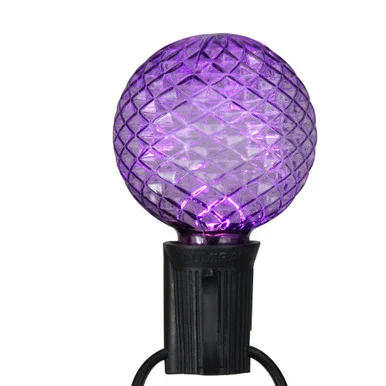 Pack of 25 Faceted LED G50 Multi-Color Christmas Replacement Bulbs