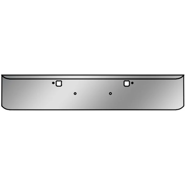 Peterbilt 365, 367, 388, 389, 567 SFA 20 Inch Texas Chrome Bumper, 10 Gauge W/ Hand Formed Ends & Tow Holes By BESTfit