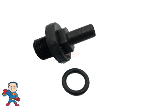 Pump Bleeder Barb Adapter 1/4″ x 1/4″MPT O-Ring Gecko AquaFlo XP2 XP2E Watkins