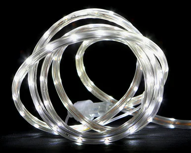 Pure White LED Linear Outdoor Christmas Tape Light – 10 ft White Wire