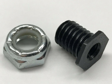 Steel Threaded Nut Inserts with Nylon Locking Nuts - 1/4"-20 Fasteners for Race Car Panels
