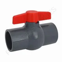 1 1/2″ PVC Compact Ball Valve Gray Socket, 1015GS
