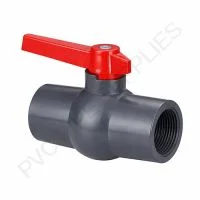 4″ PVC Compact Ball Valve Gray Threaded, 1040GT