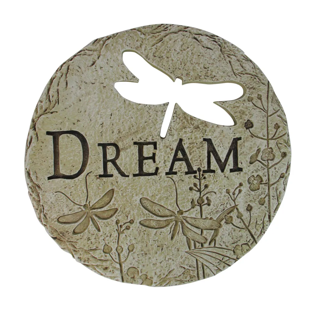 12″ Dragonfly Cut-Out “Dream” Decorative Garden Patio Stepping Stone