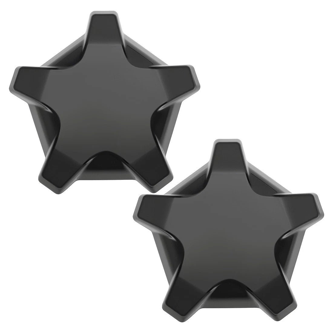 2 Matte Flash Black 5 Lug Rim Caps for Polaris RZR Pro R / RZR Pro R 4 (2022–2024)