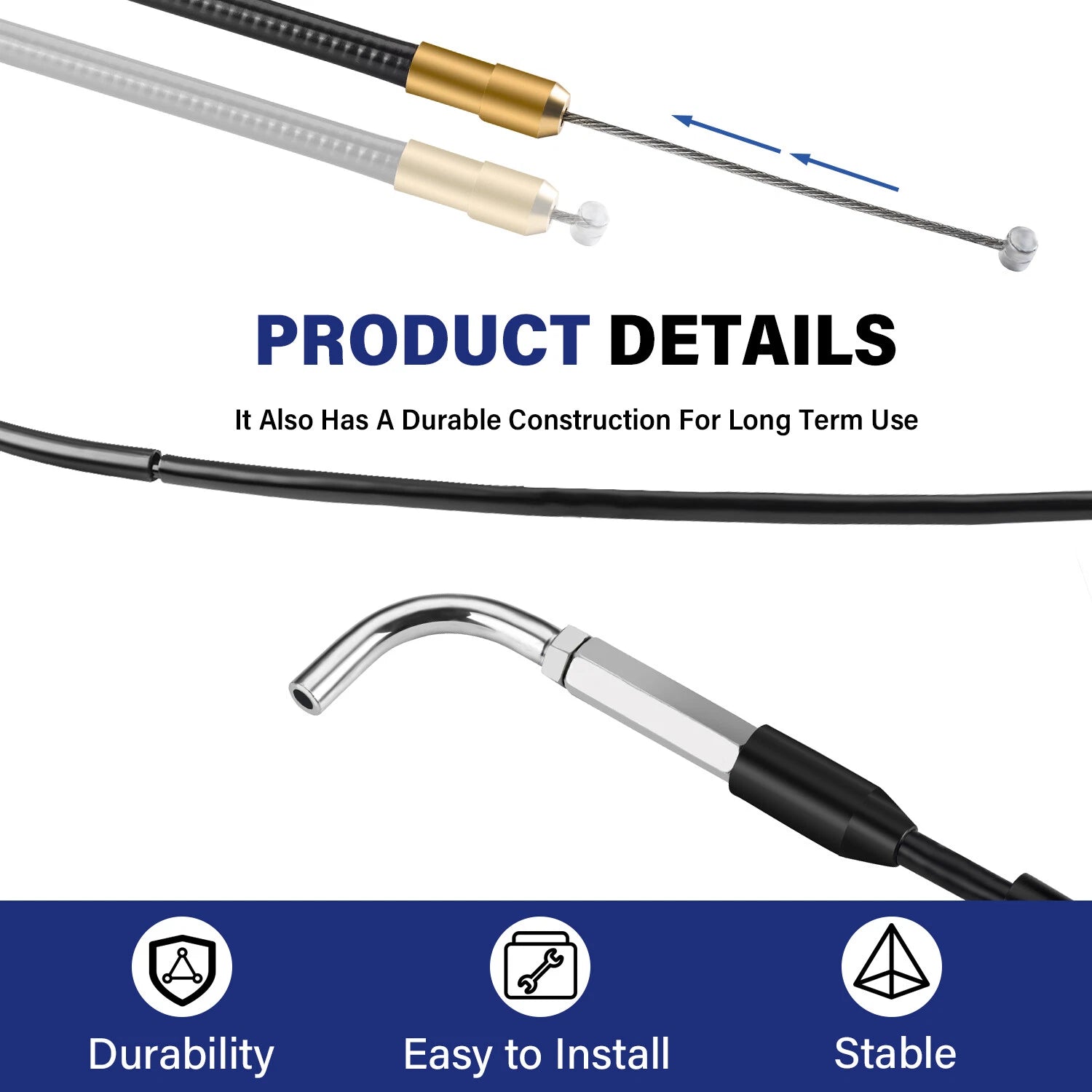 Choke Cable 5FU-26331-10-00 for Yamaha Big Bear 400 4x4 YFM400F (2002–2006)