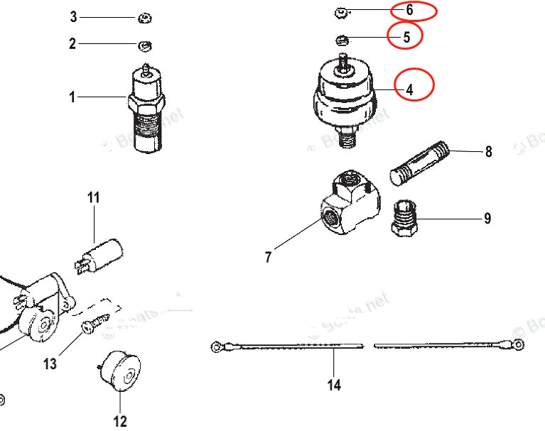 Oil Pressure Sender/Switch for MerCruiser (1987–Present) 87-805605A1